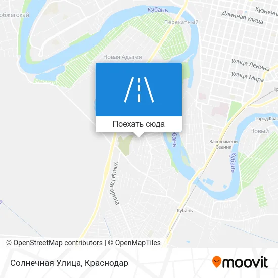 Карта Солнечная Улица