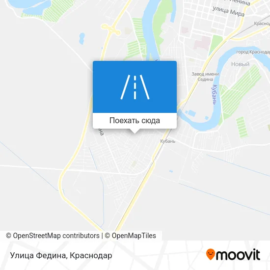 Карта Улица Федина