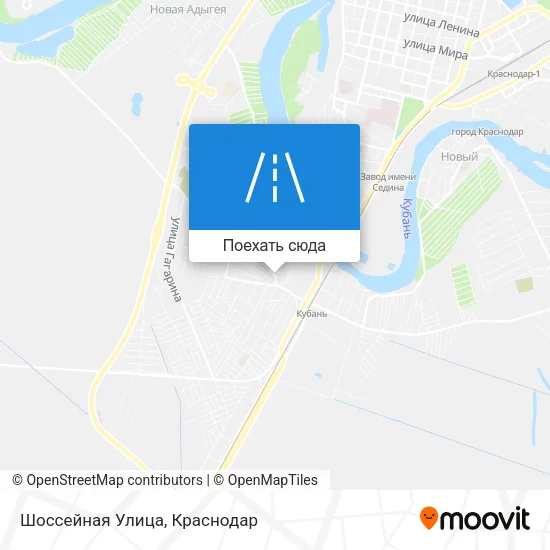 Карта Шоссейная Улица