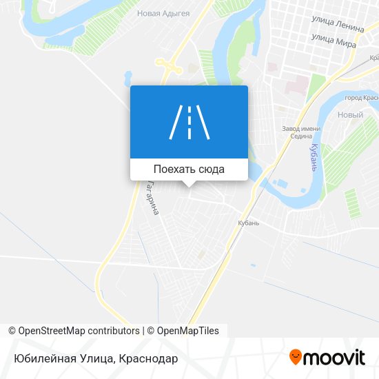 Карта Юбилейная Улица