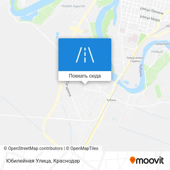 Карта Юбилейная Улица