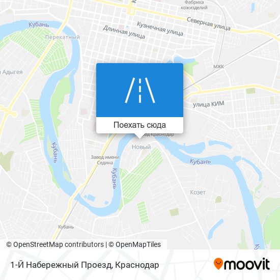 Карта 1-Й Набережный Проезд