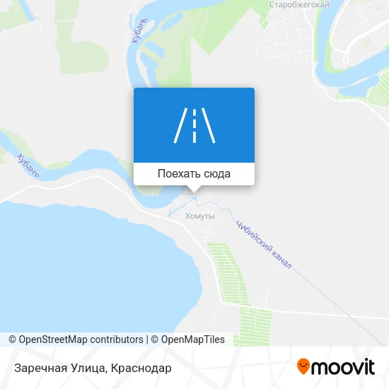 Карта Заречная Улица