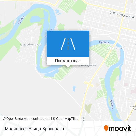 Карта Малиновая Улица