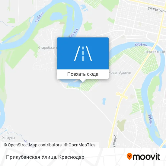 Карта Прикубанская Улица
