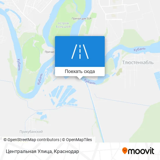 Карта Центральная Улица