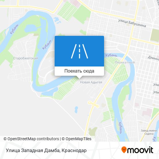 Карта Улица Западная Дамба