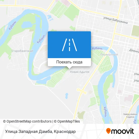 Карта Улица Западная Дамба