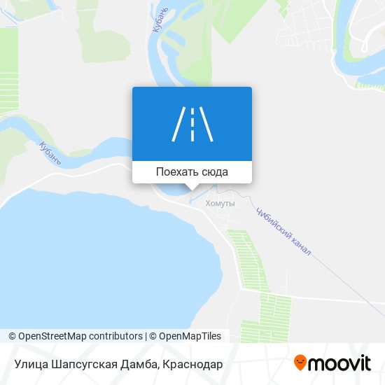 Карта Улица Шапсугская Дамба