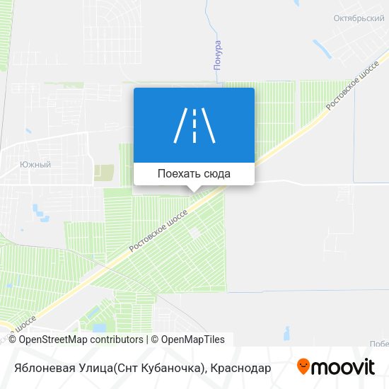 Карта Яблоневая Улица(Снт Кубаночка)