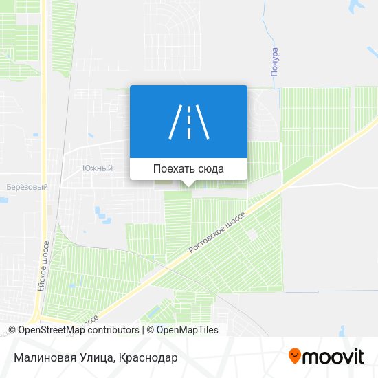 Карта Малиновая Улица