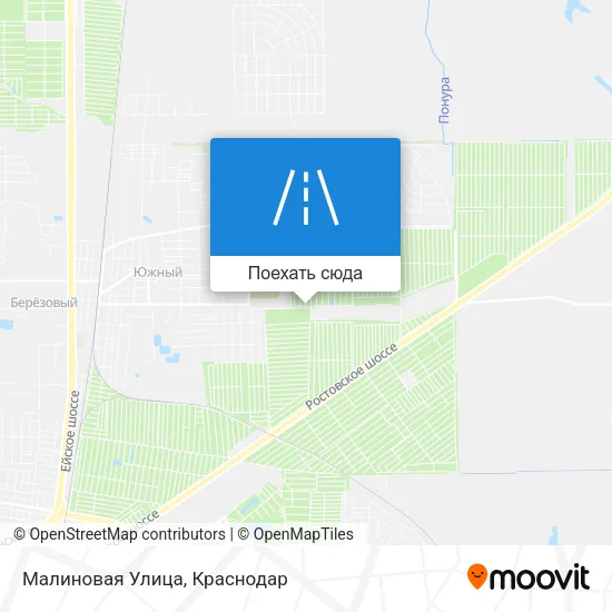 Карта Малиновая Улица