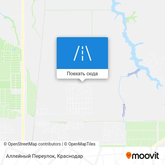 Карта Аллейный Переулок