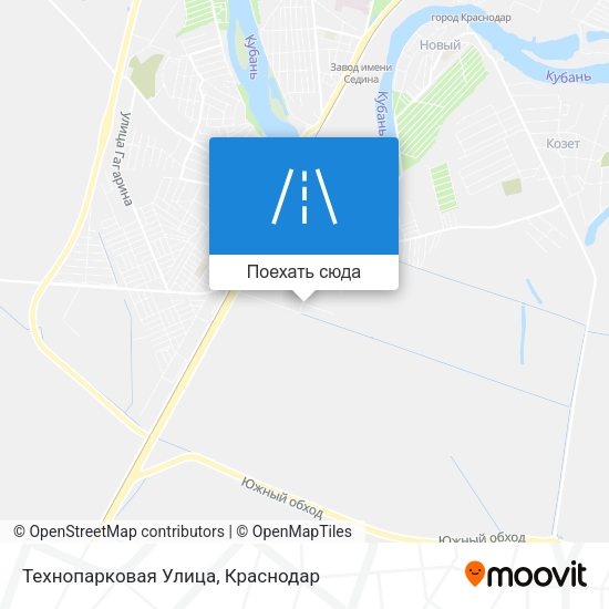 Карта Технопарковая Улица