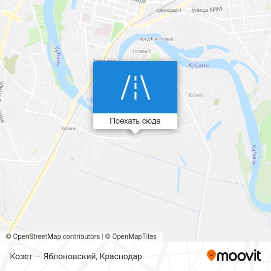 Карта Козет — Яблоновский