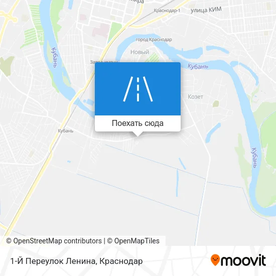 Карта 1-Й Переулок Ленина