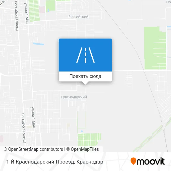 Карта 1-Й Краснодарский Проезд