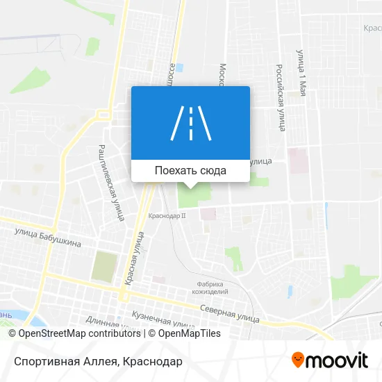 Карта Спортивная Аллея