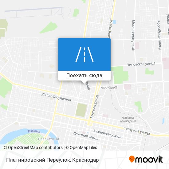 Карта Платнировский Переулок