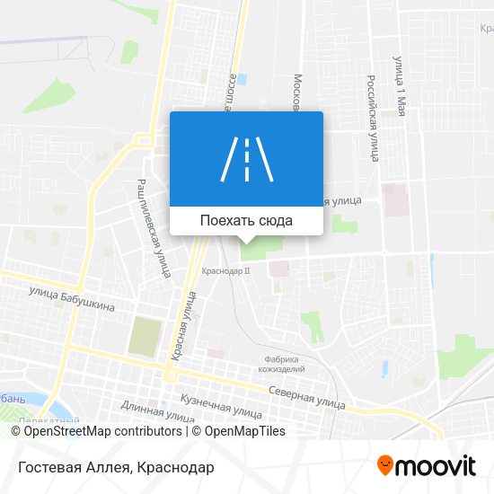 Карта Гостевая Аллея