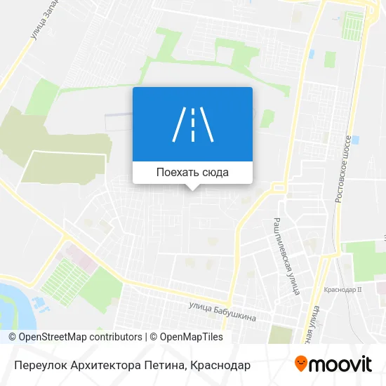 Карта Переулок Архитектора Петина