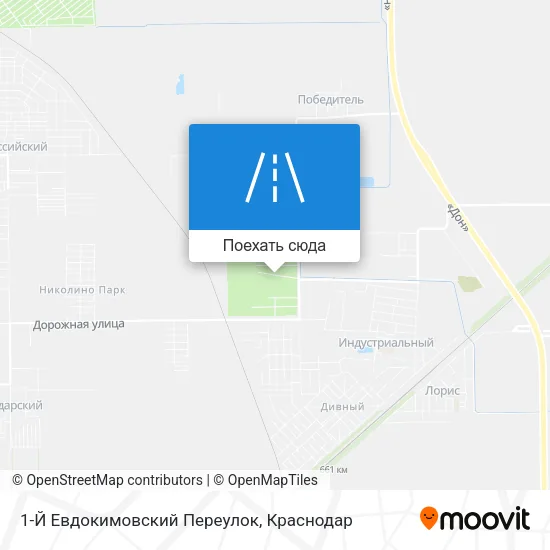Карта 1-Й Евдокимовский Переулок