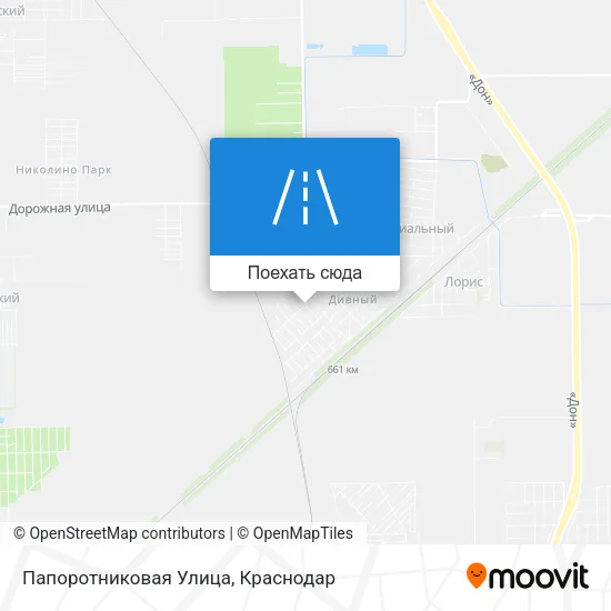Карта Папоротниковая Улица