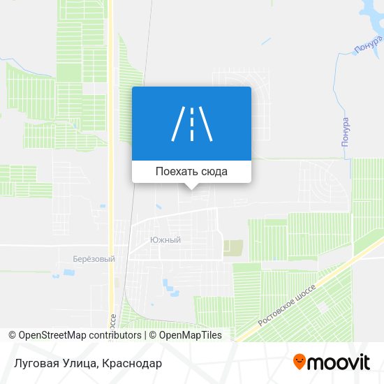 Карта Луговая Улица