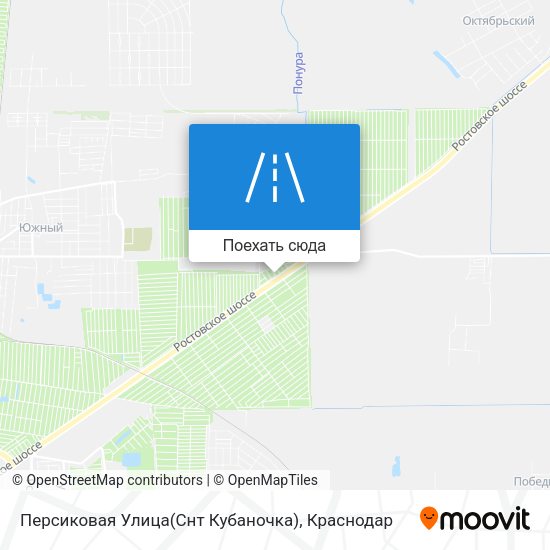 Карта Персиковая Улица(Снт Кубаночка)