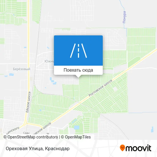 Карта Ореховая Улица