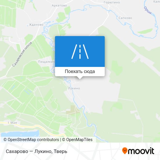 Карта Сахарово — Лукино