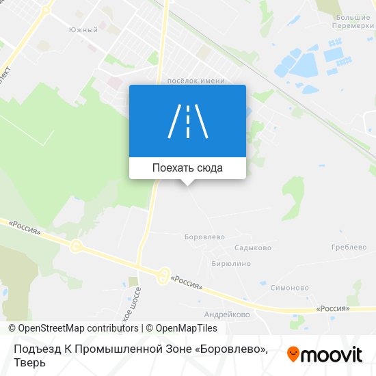 Карта Подъезд К Промышленной Зоне «Боровлево»