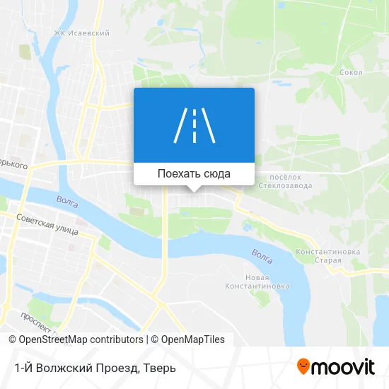 Карта 1-Й Волжский Проезд