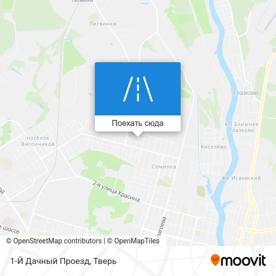 Карта 1-Й Дачный Проезд