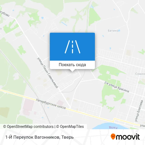 Карта 1-Й Переулок Вагонников