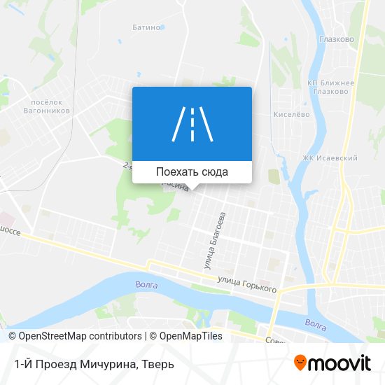 Карта 1-Й Проезд Мичурина
