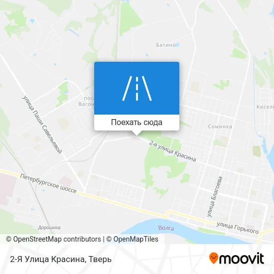 Карта 2-Я Улица Красина