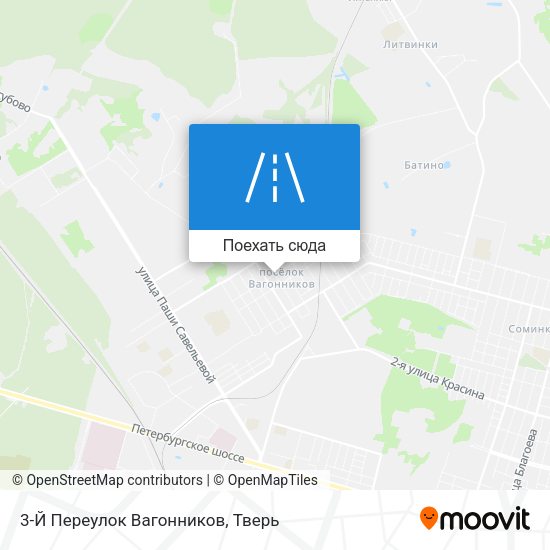 Карта 3-Й Переулок Вагонников