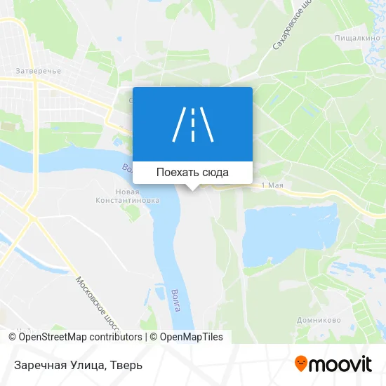 Карта Заречная Улица