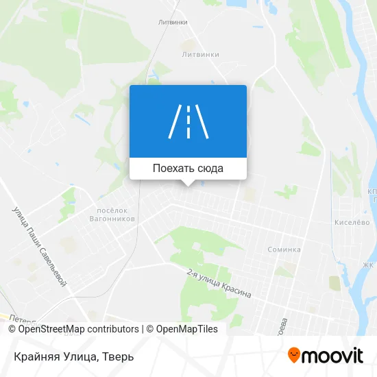Карта Крайняя Улица