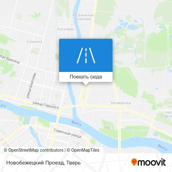 Карта Новобежецкий Проезд