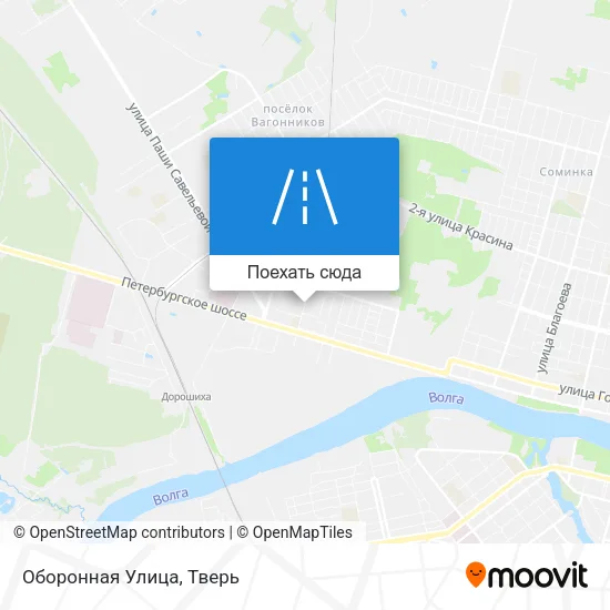 Карта Оборонная Улица