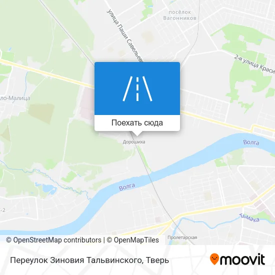 Карта Переулок Зиновия Тальвинского