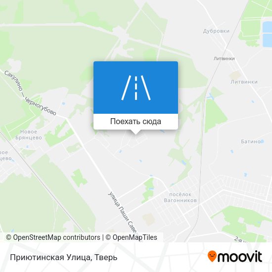 Карта Приютинская Улица
