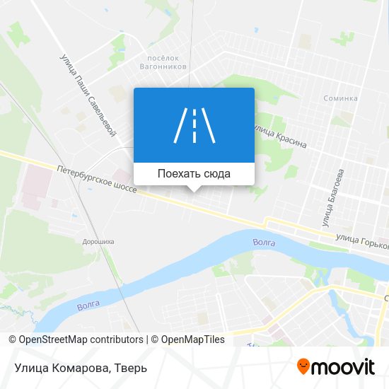 Карта Улица Комарова