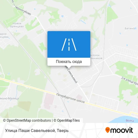 Карта Улица Паши Савельевой
