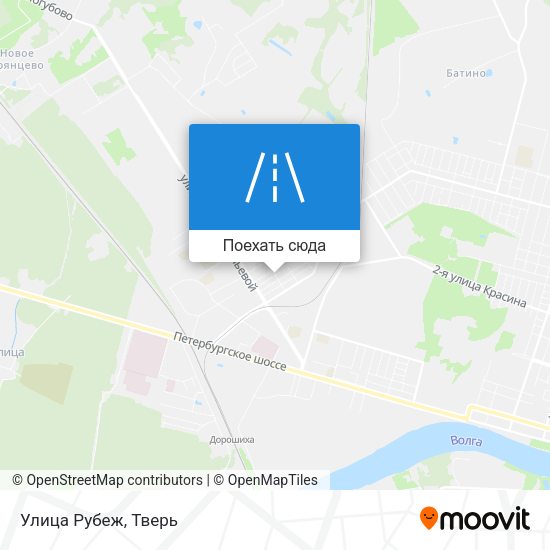 Карта Улица Рубеж