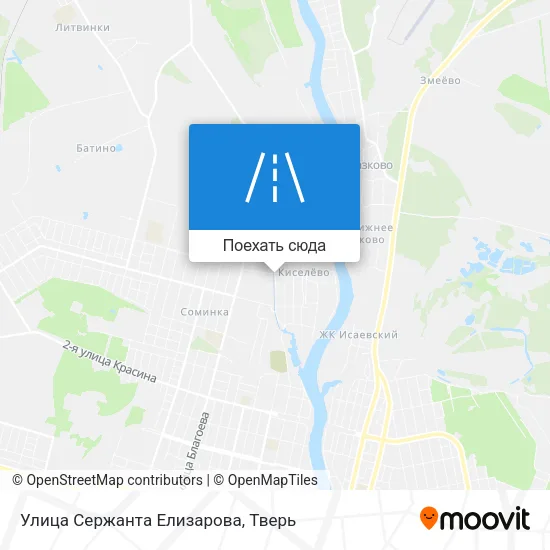 Карта Улица Сержанта Елизарова