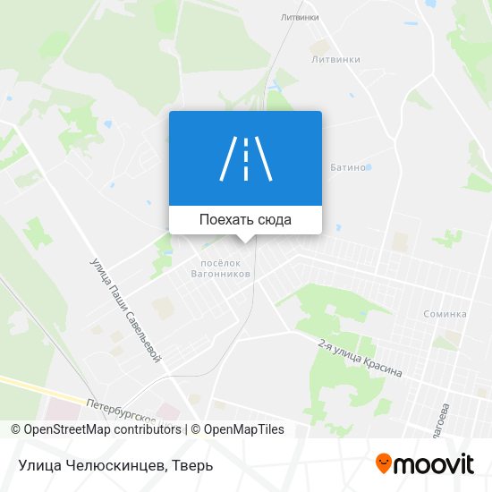 Карта Улица Челюскинцев