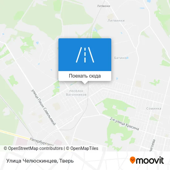 Карта Улица Челюскинцев